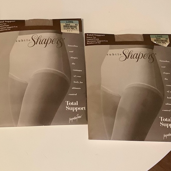 3 JC PENNEY Subtle Shapers LONG NIP Nylons Pantyhose - Picture 2 of 6